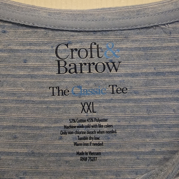 Croft & Barrow Long-sleeved Light Blue Top XXL - Picture 2 of 4